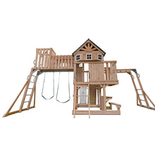Load image into Gallery viewer, Kensington Swing Set, Monkey Bars &amp; Playground with 2.2m Slide (White)