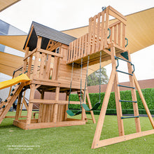 Load image into Gallery viewer, Kensington Swing Set, Monkey Bars &amp; Playground with 2.2m Slide (White)