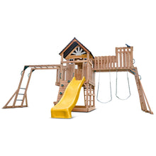 Load image into Gallery viewer, Kensington Swing Set, Monkey Bars &amp; Playground with 2.2m Slide (Yellow)