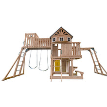 Load image into Gallery viewer, Kensington Swing Set, Monkey Bars &amp; Playground with 2.2m Slide (Yellow)