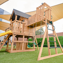 Load image into Gallery viewer, Kensington Swing Set, Monkey Bars &amp; Playground with 2.2m Slide (Yellow)