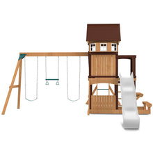 Load image into Gallery viewer, Meer Brook Swing Set, Monkey Bars &amp; Playground with 2.2m Slide (White)