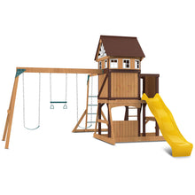 Load image into Gallery viewer, Meer Brook Swing Set, Monkey Bars &amp; Playground with 2.2m Slide (Yellow)