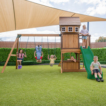 Load image into Gallery viewer, Meer Brook Play Centre &amp; Swing Set (Green Slide)