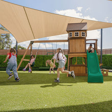 Load image into Gallery viewer, Meer Brook Play Centre &amp; Swing Set (Green Slide)