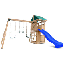 Load image into Gallery viewer, Montrose Play Centre &amp; Swing Set (Blue Slide)
