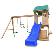 Load image into Gallery viewer, Montrose Play Centre &amp; Swing Set (Blue Slide)