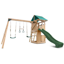 Load image into Gallery viewer, Montrose Swing Set &amp; Playground with 2.2m Slide (Green)
