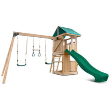 Load image into Gallery viewer, Montrose Play Centre &amp; Swing Set (Green Slide)