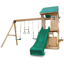 Load image into Gallery viewer, Montrose Play Centre &amp; Swing Set (Green Slide)