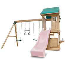 Load image into Gallery viewer, Montrose Swing Set &amp; Playground with 2.2m Slide (Pastel Pink)