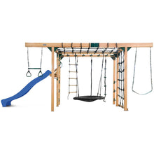 Load image into Gallery viewer, Orangutan Monkey Bars Jungle Gym Climbing Frame with 2.2m Slide (Blue)