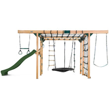 Load image into Gallery viewer, Orangutan Monkey Bars Jungle Gym Climbing Frame with 2.2m Slide (Green)