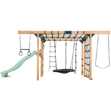 Load image into Gallery viewer, Orangutan Monkey Bars Jungle Gym Climbing Frame with 2.2m Slide (Pastel Green)