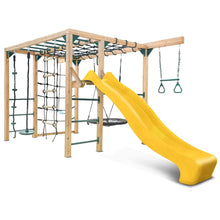 Load image into Gallery viewer, Orangutan Monkey Bars Jungle Gym Climbing Frame with 2.2m Slide (Yellow)