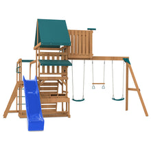 Load image into Gallery viewer, Walton Play Centre &amp; Swing Set (Blue Slide)