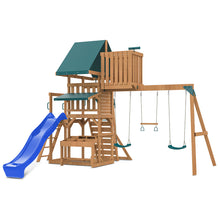 Load image into Gallery viewer, Walton Play Centre &amp; Swing Set (Blue Slide)