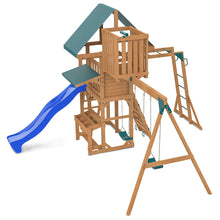 Load image into Gallery viewer, Walton Play Centre &amp; Swing Set (Blue Slide)