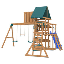 Load image into Gallery viewer, Walton Play Centre &amp; Swing Set (Blue Slide)