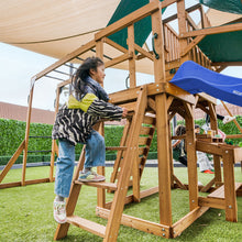 Load image into Gallery viewer, Walton Play Centre &amp; Swing Set (Blue Slide)