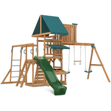 Load image into Gallery viewer, Walton Swing Set, Monkey Bars &amp; Playground with 2.2m Slide (Green)