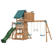 Load image into Gallery viewer, Walton Swing Set, Monkey Bars &amp; Playground with 2.2m Slide (Green)