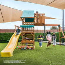 Load image into Gallery viewer, Walton Swing Set, Monkey Bars &amp; Playground with 2.2m Slide (Green)