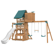 Load image into Gallery viewer, Walton Swing Set, Monkey Bars &amp; Playground with 2.2m Slide (White)