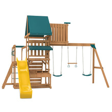 Load image into Gallery viewer, Walton Swing Set, Monkey Bars &amp; Playground with 2.2m Slide (Yellow)