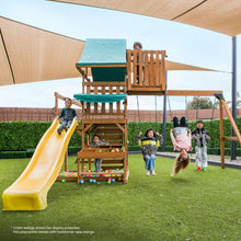 Load image into Gallery viewer, Walton Swing Set, Monkey Bars &amp; Playground with 2.2m Slide (Yellow)