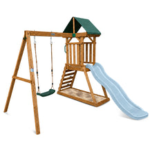 Load image into Gallery viewer, Wattle Play Centre with 1.8m Pastel Blue Slide