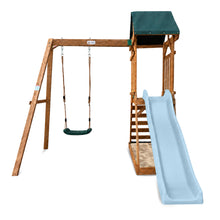 Load image into Gallery viewer, Wattle Play Centre with 1.8m Pastel Blue Slide