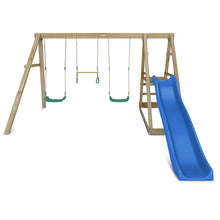 Load image into Gallery viewer, Winston Swing Set with Climb &amp; 1.8m Slide (Blue)