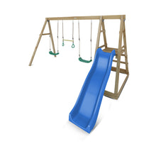Load image into Gallery viewer, Winston Swing Set with Climb &amp; 1.8m Slide (Blue)