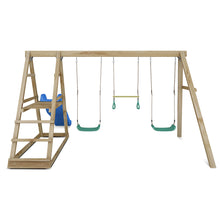 Load image into Gallery viewer, Winston Swing Set with Climb &amp; 1.8m Slide (Blue)
