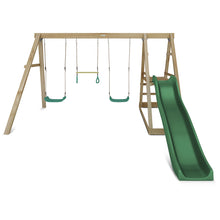 Load image into Gallery viewer, Winston Swing Set with Climb &amp; 1.8m Slide (Green)