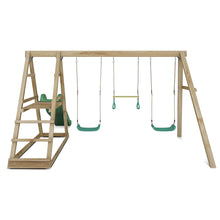 Load image into Gallery viewer, Winston Swing Set with Climb &amp; 1.8m Slide (Green)