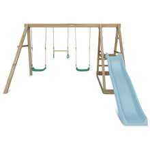 Load image into Gallery viewer, Winston 4 Station Swing with 1.8m Pastel Blue Slide