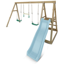 Load image into Gallery viewer, Winston 4 Station Swing with 1.8m Pastel Blue Slide