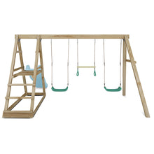 Load image into Gallery viewer, Winston 4 Station Swing with 1.8m Pastel Blue Slide