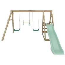Load image into Gallery viewer, Winston 4 Station Swing with 1.8m Pastel Green Slide