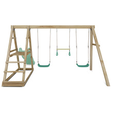 Load image into Gallery viewer, Winston 4 Station Swing with 1.8m Pastel Green Slide