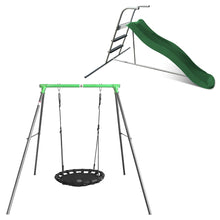 Load image into Gallery viewer, Cellar Metal Web Swing with 1.8m Green Slide 