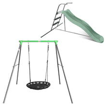 Load image into Gallery viewer, Cellar Metal Web Swing with 1.8m Pastel Green Slide 