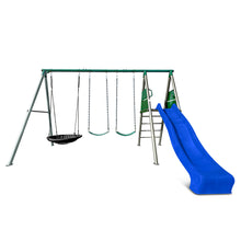Load image into Gallery viewer, Europa Commercial Steel Swing Set with Blue Slide