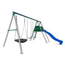 Load image into Gallery viewer, Europa Commercial Steel Swing Set with Blue Slide
