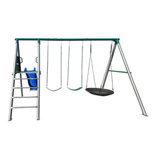 Load image into Gallery viewer, Europa Commercial Steel Swing Set with Blue Slide