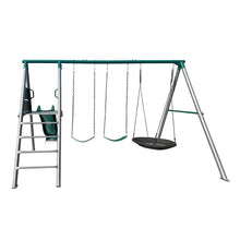 Load image into Gallery viewer, Europa Commercial Steel Swing Set with Green Slide