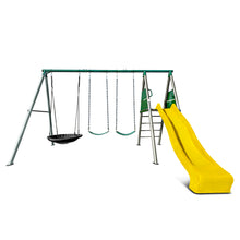 Load image into Gallery viewer, Europa Commercial Steel Swing Set with Yellow Slide