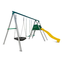 Load image into Gallery viewer, Europa Commercial Steel Swing Set with Yellow Slide